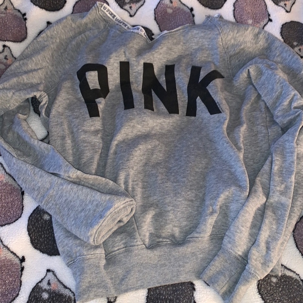Off the shoulder PINK sweatshirt